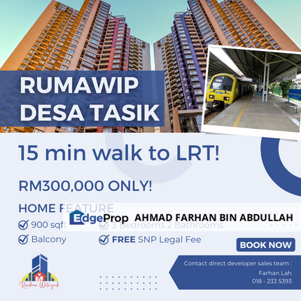 RUMAWIP Desa Tasik, Kuala Lumpur, near Terminal Bersepadu Selatan (TBS), Kuala Lumpur, Sungai Besi