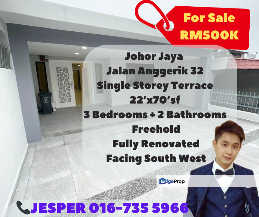 Jalan Anggerik Johor Jaya Single Storey Fully Renovated for Sale @RM500 ...