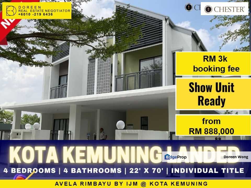 Avela Rimbayu 2 Storey Terrac House for Sale RM888,100 By Doreen Wong