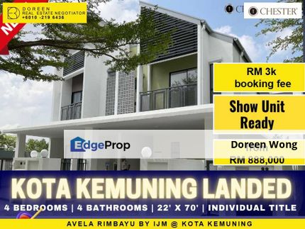 Avela Rimbayu 2 Storey Terrac House, Selangor, Telok Panglima Garang