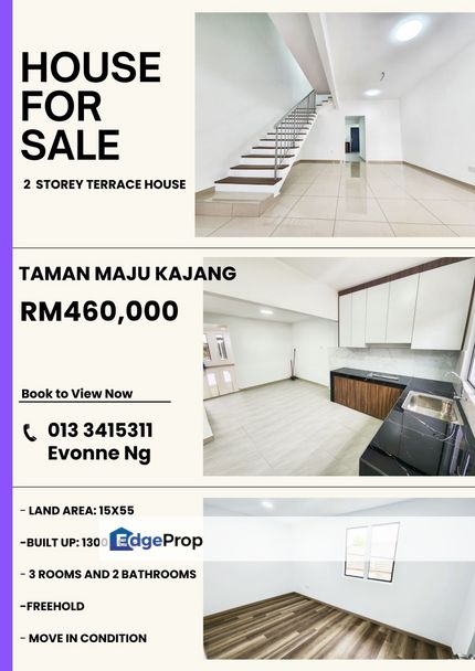 Huge Saving for Refurbished Double Storey Terrace House, Taman Maju, Kajang, Selangor, Kajang