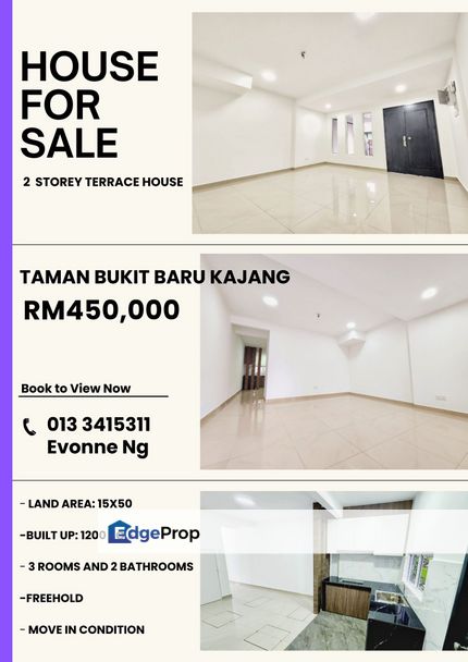 Super Value Buy , Refurbished Double Storey Terrace House, Taman Bukit Baru Kajang, Selangor, Kajang