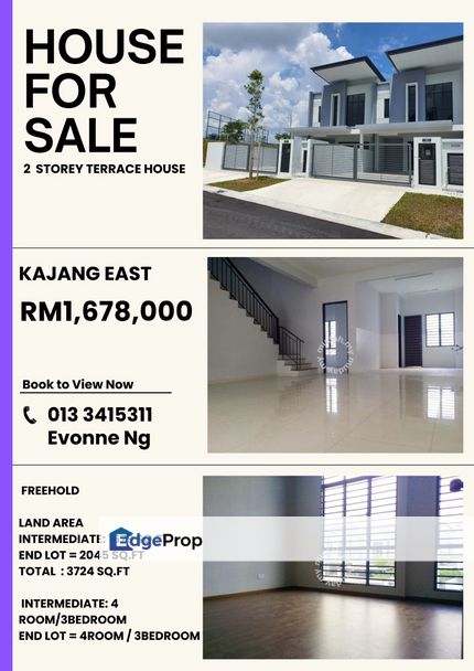 Two Adjoining Units, 2 storey Terrace House , Freehold, Kajang East, Semenyih  , Selangor, Semenyih