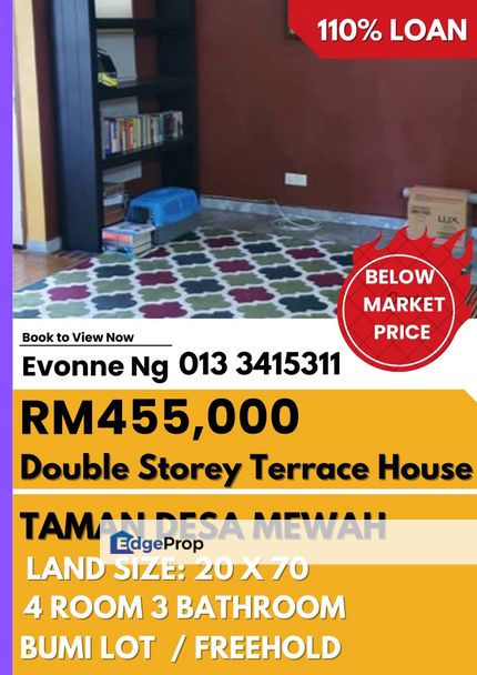 Below Market Value! 110% Loan ! Double Storey House,Taman Desa Mewah, Semenyih , Selangor, Semenyih