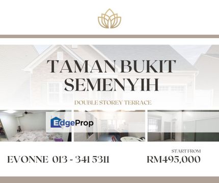 Taman Bukit Semenyih, Double Storey Terrace House For Sale , Selangor, Semenyih