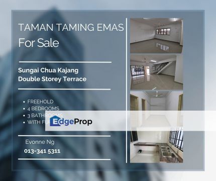 Double Storey Terrace House For Sale 20x76, Taman Taming Emas, Kajang , Selangor, Kajang