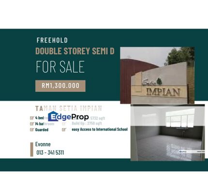 Taman Setia Impian, Double Storey Semi D Terrace House For Sale, , Selangor, Kajang
