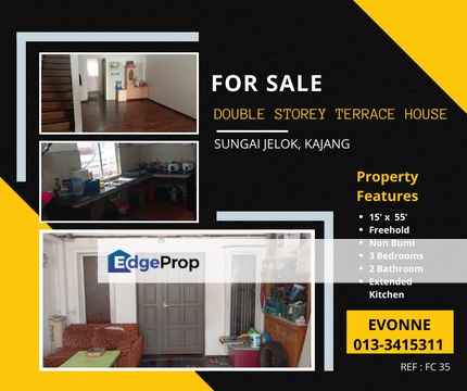 FREEHOLD DOUBLE STOREY TERRACE FOR SALE, TAMAN KAJANG BARU, KAJANG, Selangor, Kajang