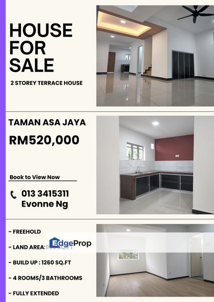 Renovated Double Storey Terrace House, Taman Asa Jaya Kajang, Selangor, Kajang