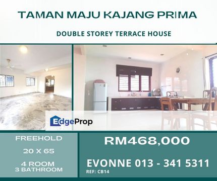 Double Storey Terrace House For Sale Taman Maju, Kajang Prima, Kajang, Selangor, Kajang