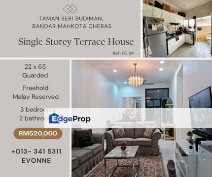 Terrace House For Sale, Bandar Mahkota Cheras Sungai Long, Cheras, Selangor, Cheras South