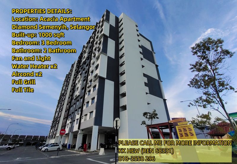 Akasia Diamond Apartment , Diamond City (New Unit/Partly Furnish)