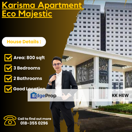 Karisma Apartment @ Eco Majestic, Semenyih, Selangor Basic Unit For Rent RM750, Selangor, Semenyih