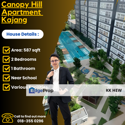 CANOPY HILLS APARTMENT, KAJANG, SELANGOR (2 ROOMS 1 BATH, NEW UNIT, FULLY FURNISHED), Selangor, Kajang