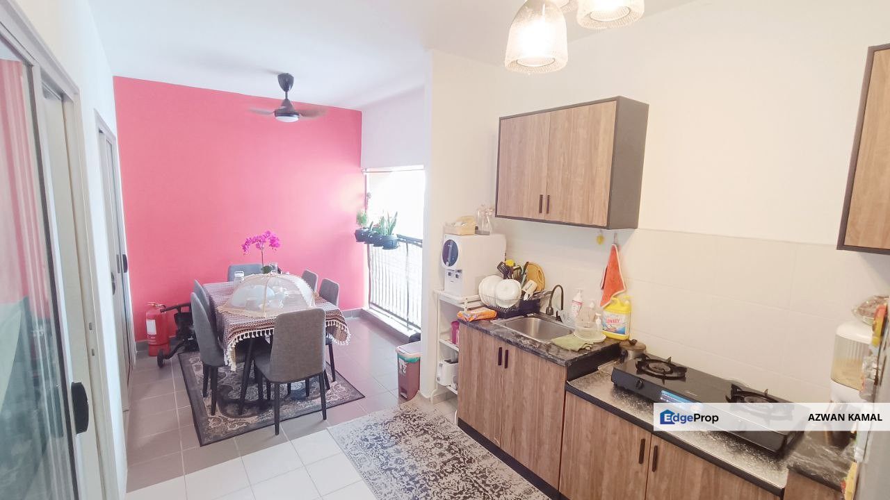 Harmoni Elmina Apartment | 1000sqft 3 Bedrooms | RM310k - PARKING AT GF, PARTIAL FURNISHED, LEVEL 18, Selangor, Denai Alam