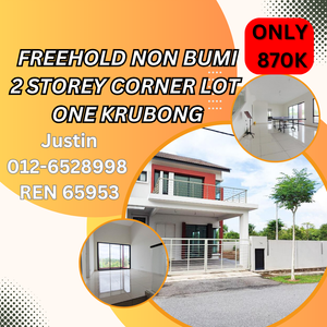NON BUMI @ FREEHOLD 2 Storey Corner Lot Taman One Krubong for Sale ...