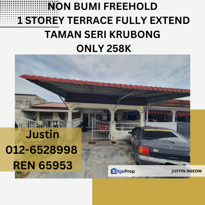 NON BUMI FREEHOLD 1 STOREY TERRACE FULLY EXTEND TAMAN SERI KRUBONG for ...