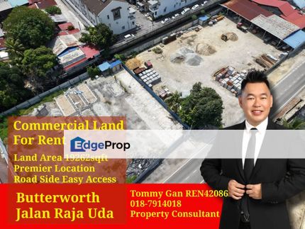 Jalan Raja Uda @ Butterworth 19262sqft Commercial Land For Rent, Penang, Raja Uda