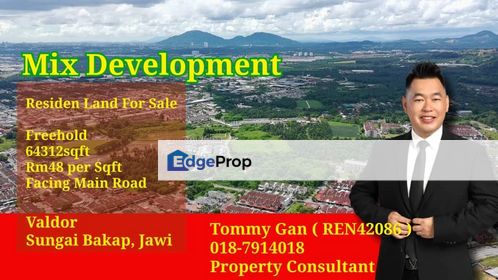 Land For Sale At Valdor Sungai Bakap Mix Development 64312sqft Facing Main Road, Penang, Sungai Bakap 