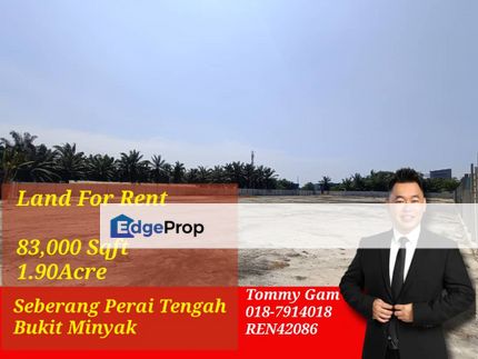 Permatang Tinggi Simpang Ampat Near To Bukit Bukit Minyak 83000sq,ft Land For Rent, Penang, Permatang Tinggi