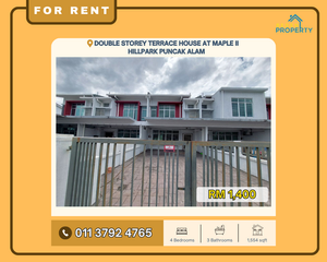Rent Double Storey Teres 2 Tingkat Maple II Hillpark Puncak Alam Sungai ...