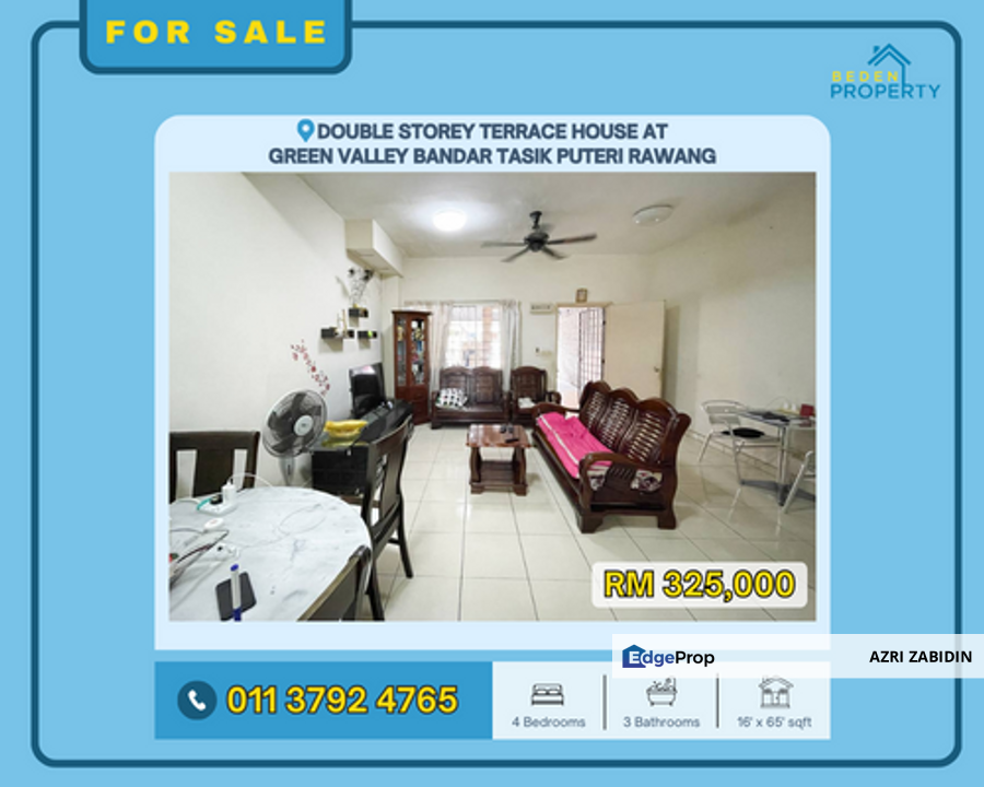 Below Market Value Double Storey Terrace House Green Valley Park Rawang