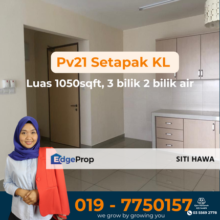 PV 21 Setapak Siap Kitchen Cabinet  3bilik 2bilik air untuk disewa, Kuala Lumpur, Setapak