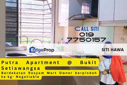 Putra Apartment with Fully Kitchen Cabinet For Sale , Kuala Lumpur, Taman Setiawangsa