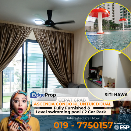 Condo Ascenda  2 car park with 3b2b  For Sale, Kuala Lumpur, Setapak