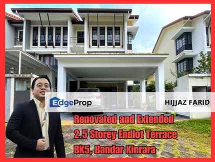 Renovated and Extended  2.5 Storey Endlot Terrace at BK5, Bandar Kinrara, Selangor, Bandar Kinrara Puchong