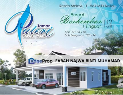 PERUMAHAN BARU❗️RUMAH SEMI-D SETINGKAT @ TAMAN PUTERI POKOK SENA (ZERO BOOKING❗️), Kedah, Pokok Sena