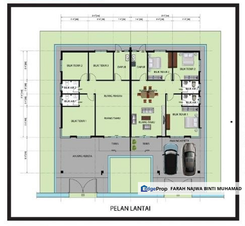 TAMAN DAHLIA PENDANG : Perumahan Baru Rumah Semi D Setingkat, Kedah, Pendang