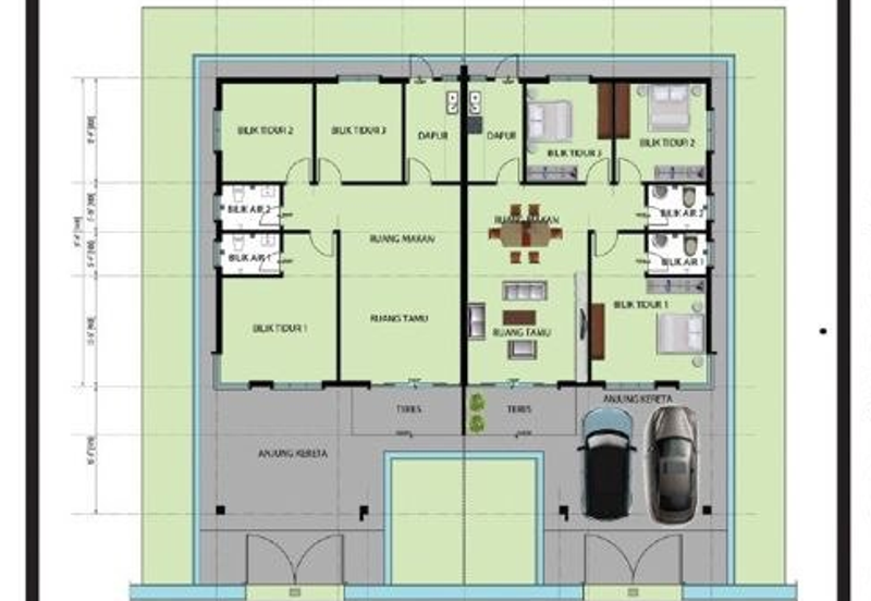 TAMAN DAHLIA PENDANG : Perumahan Baru Rumah Semi D Setingkat