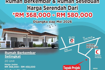 TAMAN DAHLIA PENDANG : Perumahan Baru Rumah Semi D Setingkat