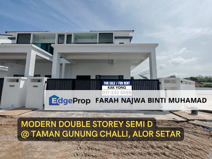 MODERN EXCLUSIVE🔥 Double Storey Semi D House @ Taman Gunung Challi Alor Setar, Kedah, Alor Setar