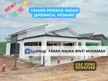 Perumahan Baru! Single Storey Semi D Taman Penaga Indah, Penaga, Penang, Penang, Seberang Perai