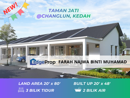 PERUMAHAN BARU❗️Single Storey Terrace Taman Jati, Changlun, Kedah, Kedah, Kubang Pasu