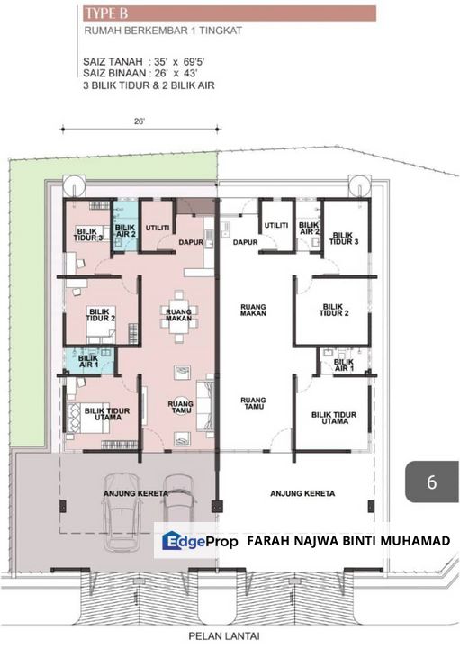 PERUMAHAN BARU! Single Storey Semi-D Taman Kenyalang 2 Kota Kenari, Kulim, Kedah, Kulim