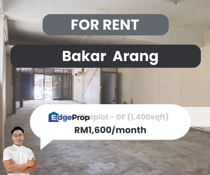 【𝗦𝗵𝗼𝗽𝗹𝗼𝘁 𝗙𝗼𝗿 𝗥𝗲𝗻𝘁】📍𝗧𝗮𝗺𝗮𝗻 𝗕𝗮𝗸𝗮𝗿 𝗔𝗿𝗮𝗻𝗴, 𝗦𝘂𝗻𝗴𝗮𝗶 𝗣𝗲𝘁𝗮𝗻𝗶, Kedah, Sungai Petani