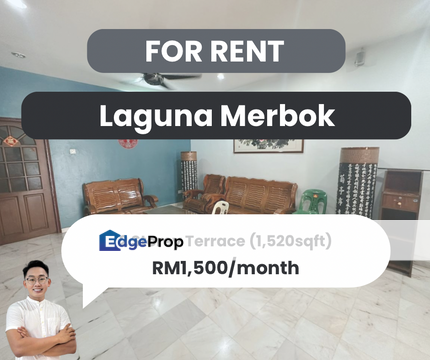 【𝗛𝗼𝘂𝘀𝗲 𝗙𝗼𝗿 𝗥𝗲𝗻𝘁】📍 𝗕𝗮𝗻𝗱𝗮𝗿 𝗟𝗮𝗴𝘂𝗻𝗮 𝗠𝗲𝗿𝗯𝗼𝗸, 𝗦𝘂𝗻𝗴𝗮𝗶 𝗣𝗲𝘁𝗮𝗻𝗶, Kedah, Kuala Muda
