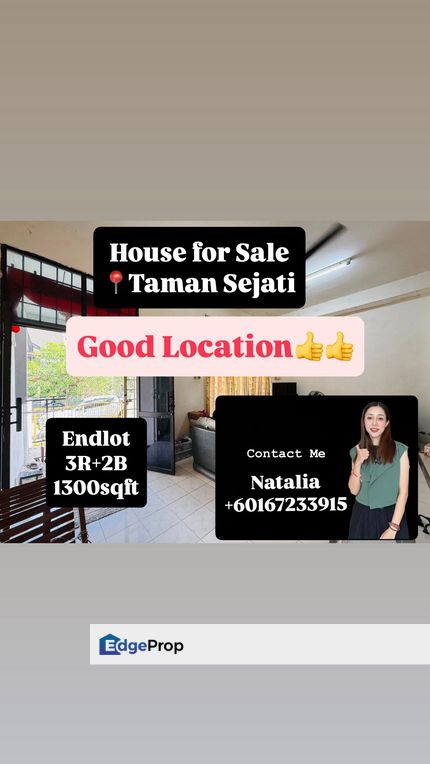 Rumah End Lot Untuk Dijual – Taman Sejati, Kedah, Kuala Muda