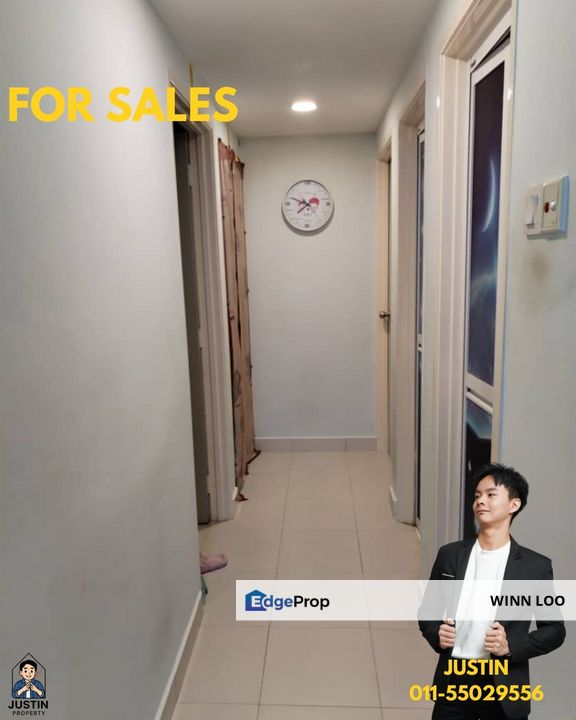 🏠Condo FOR SALE 📍Centrio Avenue,Gelugor ✅700sqft ✅3bedroom /2bathroom  ✅1 carpark at level 4 ✅Renovated & Furnished  💰Selling Price :RM368k , Penang, Gelugor