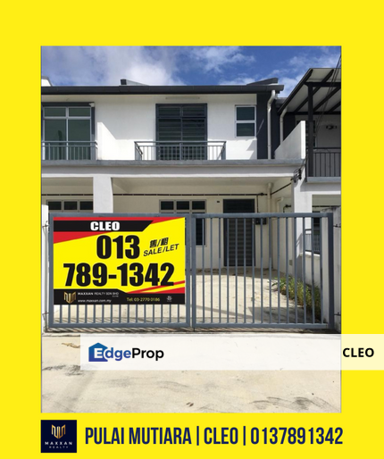 #FULLLOAN - PULAI MUTIARA DOUBLE STOREY TERRACE FOR SALE RM480,000 *NEGOTIABLE , Johor, Kangkar Pulai