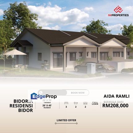 Single Storey Terrace House Bidoria Residensi For Sale, Perak, Batang Padang