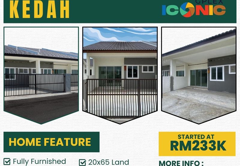 1 Storey Terrace house in Darulaman Lagenda,Kedah For Sale