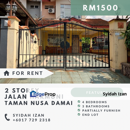 2 STOREY, JALAN HARMONI, TAMAN NUSA DAMAI, Johor, Pasir Gudang
