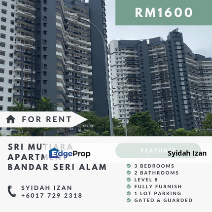 SRI MUTIARA APARTMENT, SERI ALAM, Johor, Johor Bahru