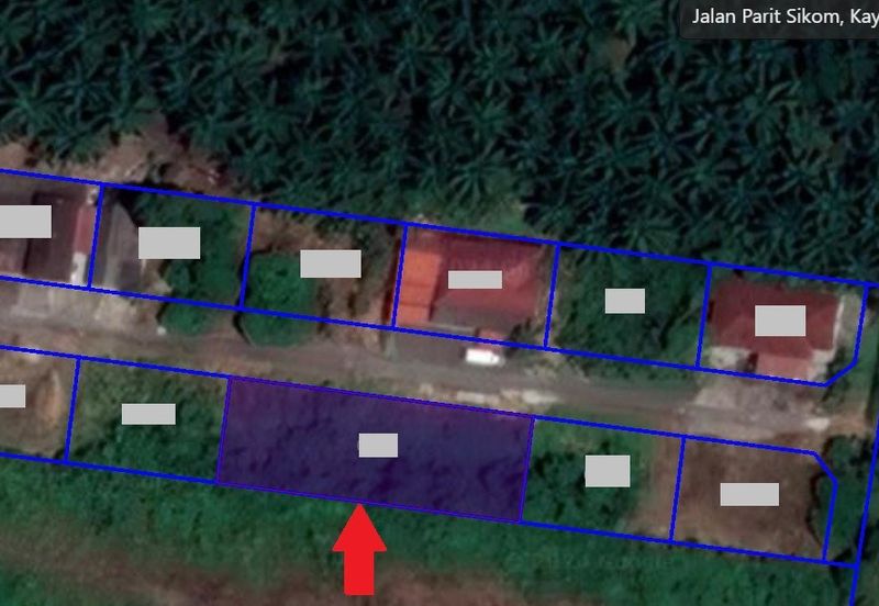 TANAH LOT GERAN INDIVIDU @ PARIT SIKOM, PONTIAN UNTUK DIJUAL