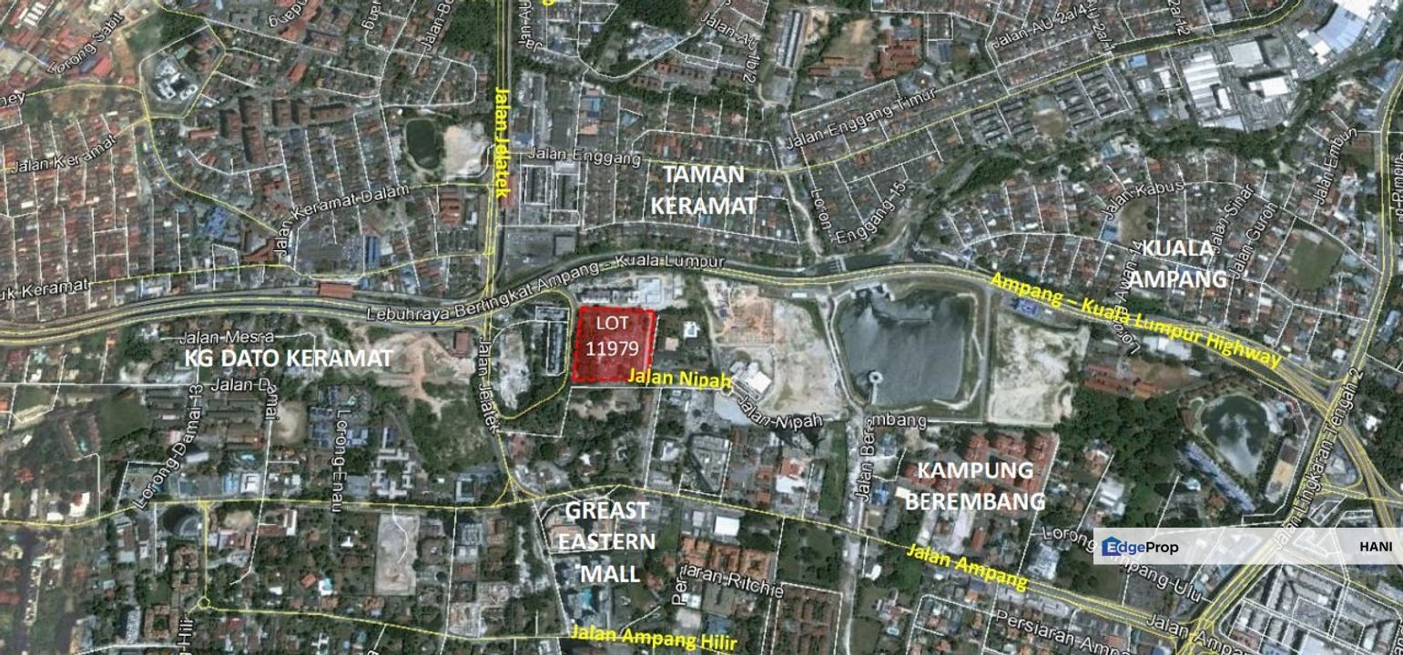Residential Land 6.8 Acres @ Jalan Nipah, Ampang KL | RM 296M | Plot Ratio 1:4, Kuala Lumpur, Ampang