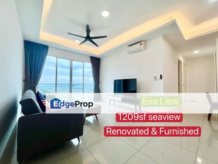Quaywest Residence Renovated & Furnished 1209sf Seaview Qb mall area, Penang, Bayan Lepas
